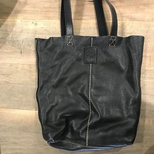 Large Leather Lucky Brand Tote Bag